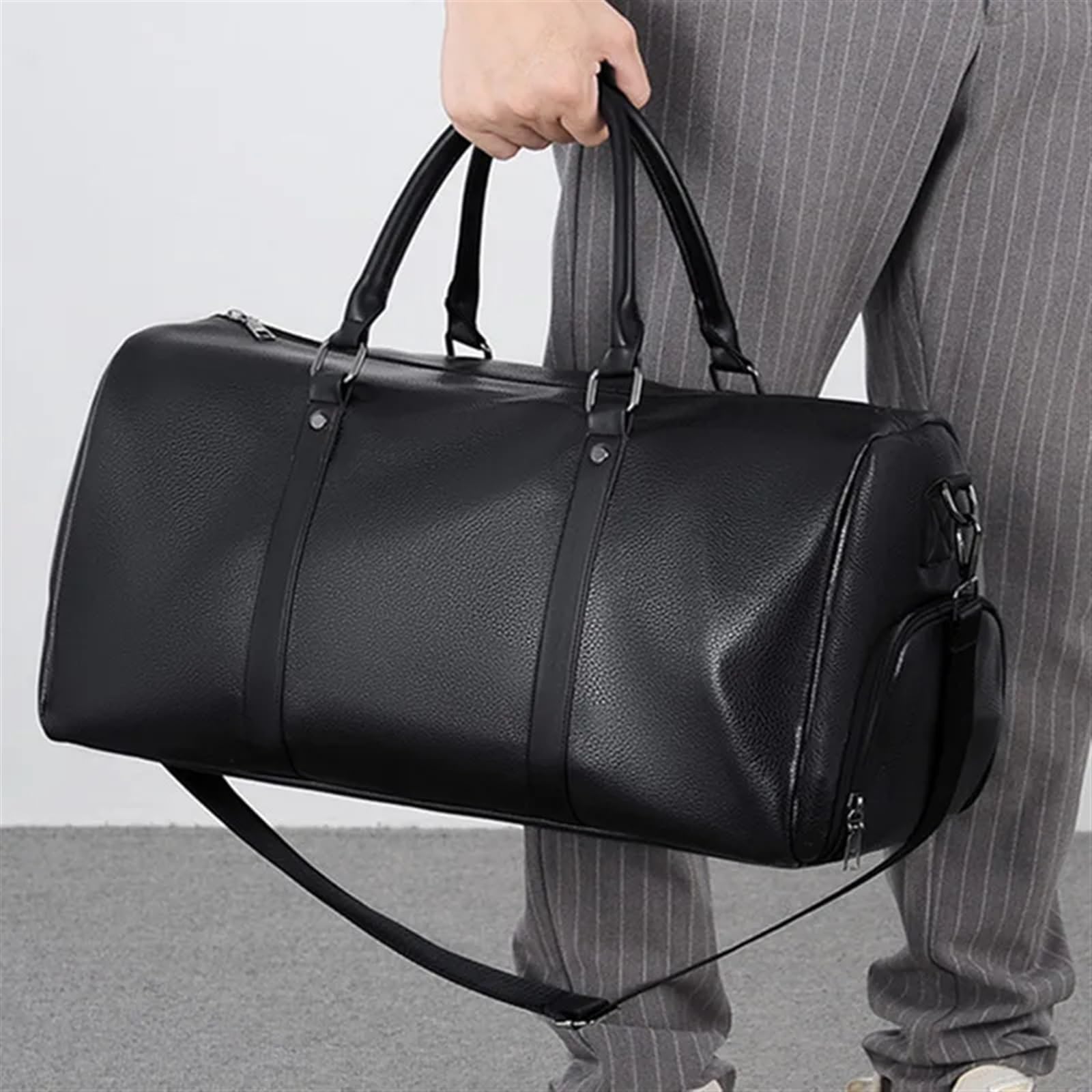 Bolsa Viaje PortáTil Lagre capacidad de cuero hombres mujeres bolsa de viaje bolsa de equipaje de mano fin de semana bolsa de lona masculina bolsa de hombro gimnasio Fitness bolsa de mano Para Viajar(