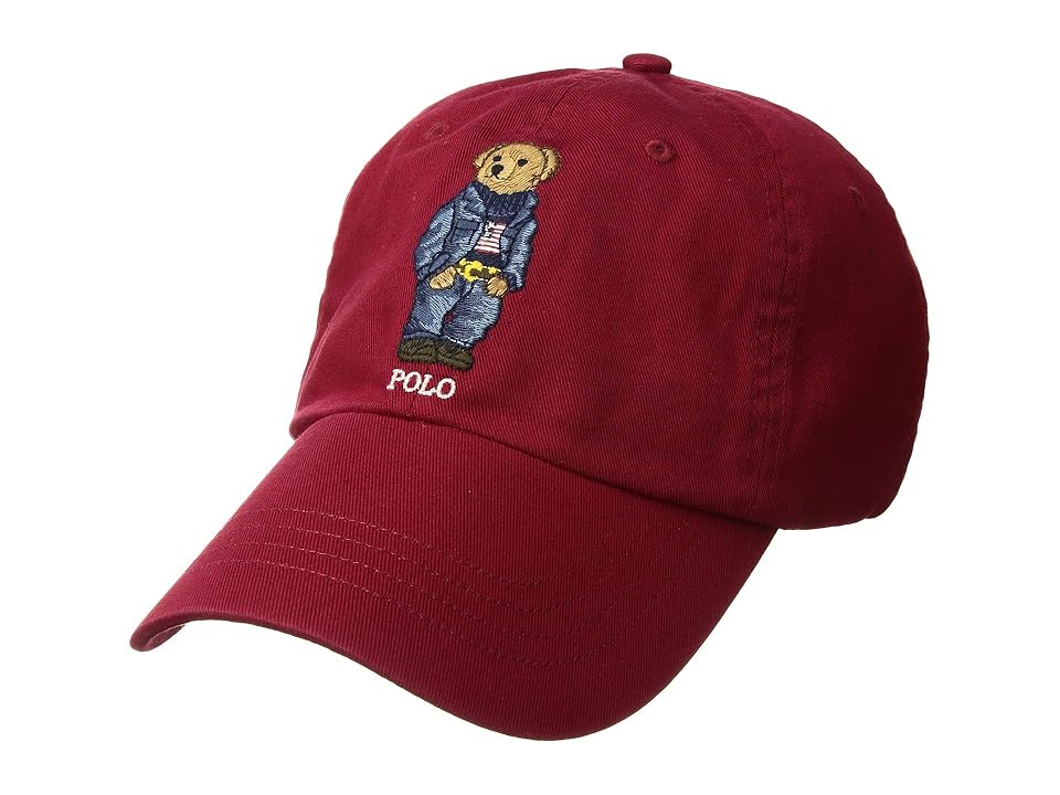 

Polo Ralph Lauren Cotton Chino Hat (Eaton Red w/ Bear) Caps