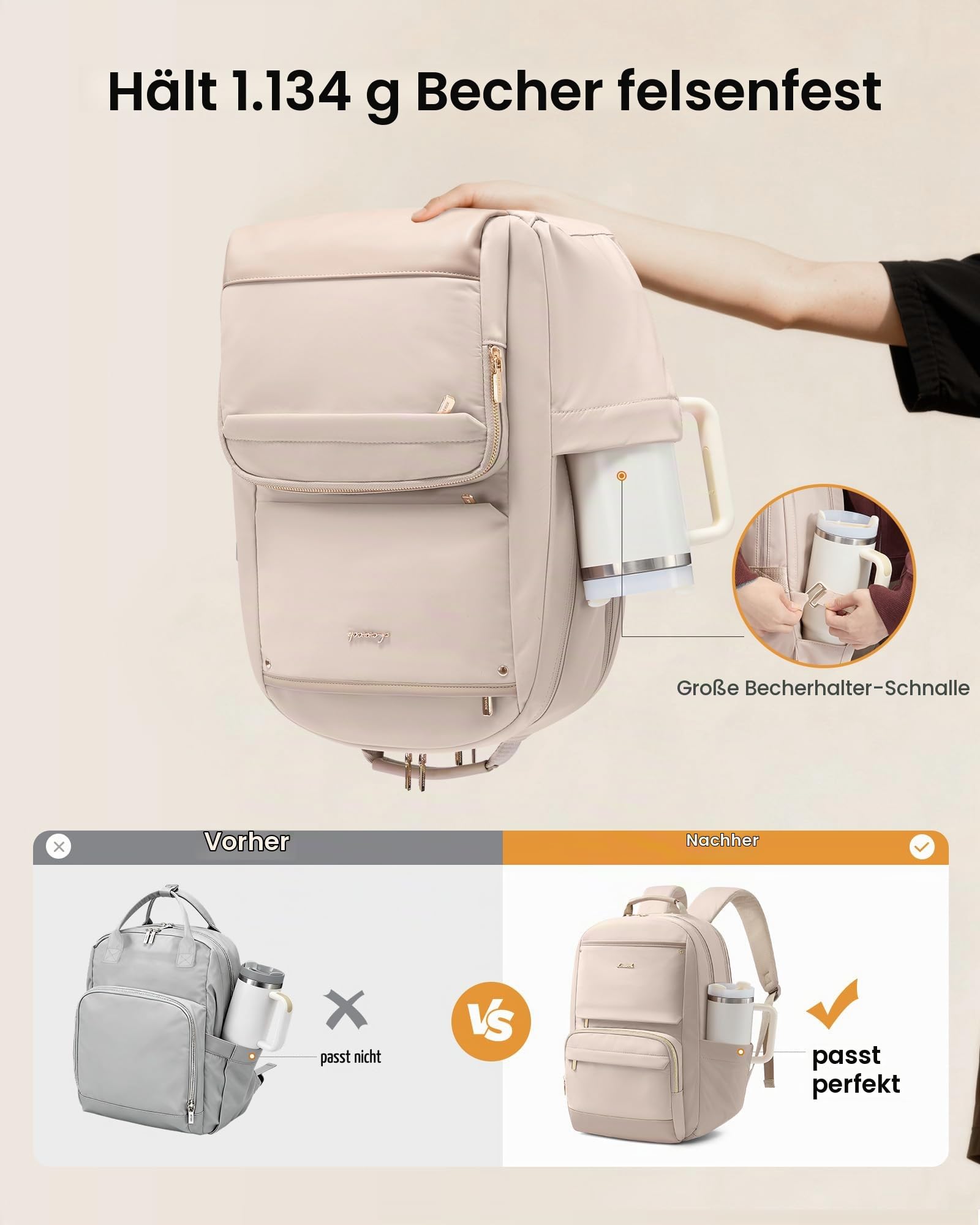 LOVEVOOK Laptop Rucksack Damen, 15,6 Zoll Schulrucksack Teenager Wasserdicht Schultasche Mädchen Elegant Backpack Women Uni School Bag City Reiserucksack Arbeitsrucksack Tagesrucksack für Schule Work