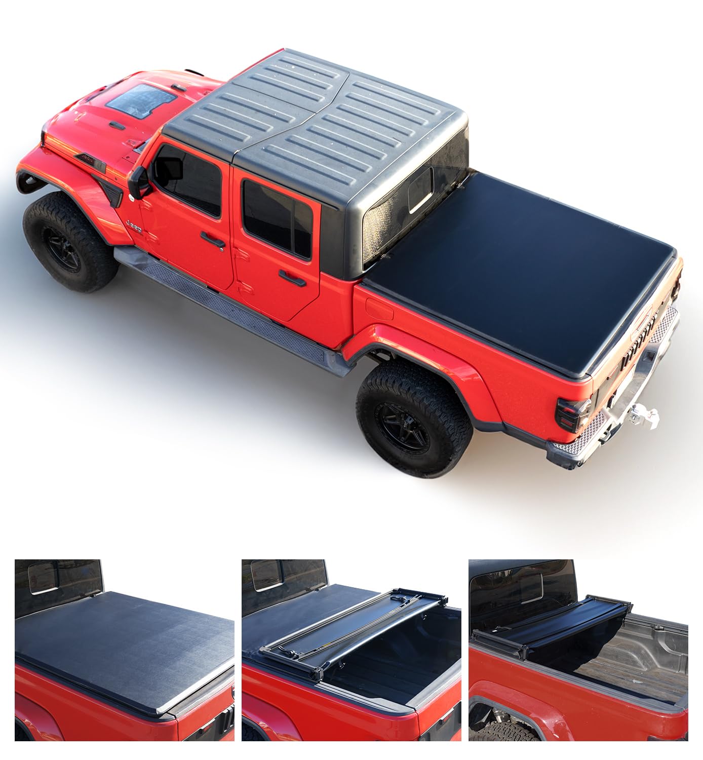 Xprite Soft Tri-fold Truck Bed Tonneau Cover Compatible