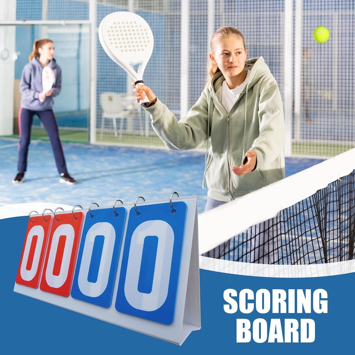 Scoreboard Flipper Table - Score Flipper,Digit Scoreboards, Waterproof Portable Scores Keeper, Multi Sports Flippers, Durable Game Scoring with Easy Use | Badminton Volleyball Football Tables Scores