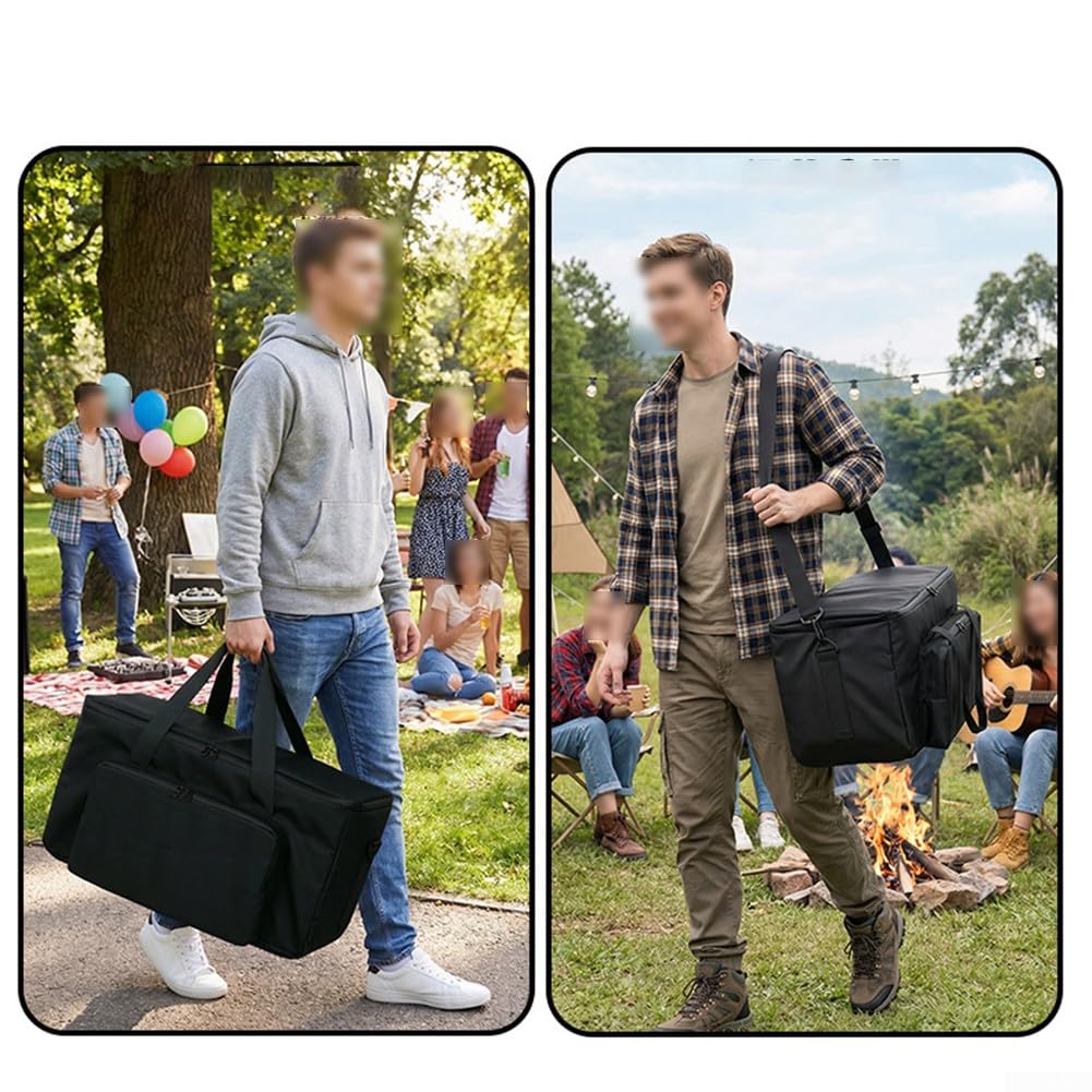 Custodia rigida per JBL per partybox On-The-Go 2/1 - Borsa da viaggio per altoparlanti con manico - Guscio protettivo resistente all'acqua - Borsa portatile - Nero 52 x 24 x 29 cm