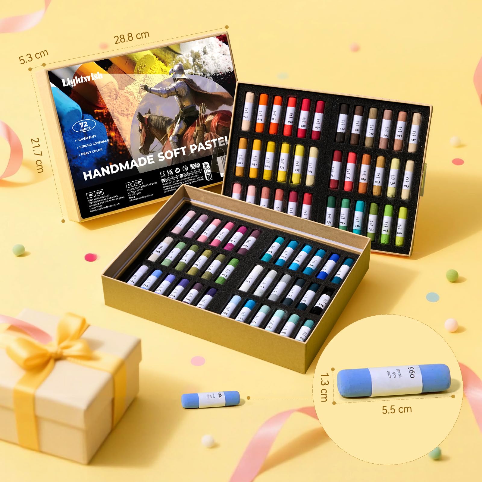 Amazon.co.jp: LIGHTWISH 72色 プロフェッショナル ソフトパステル