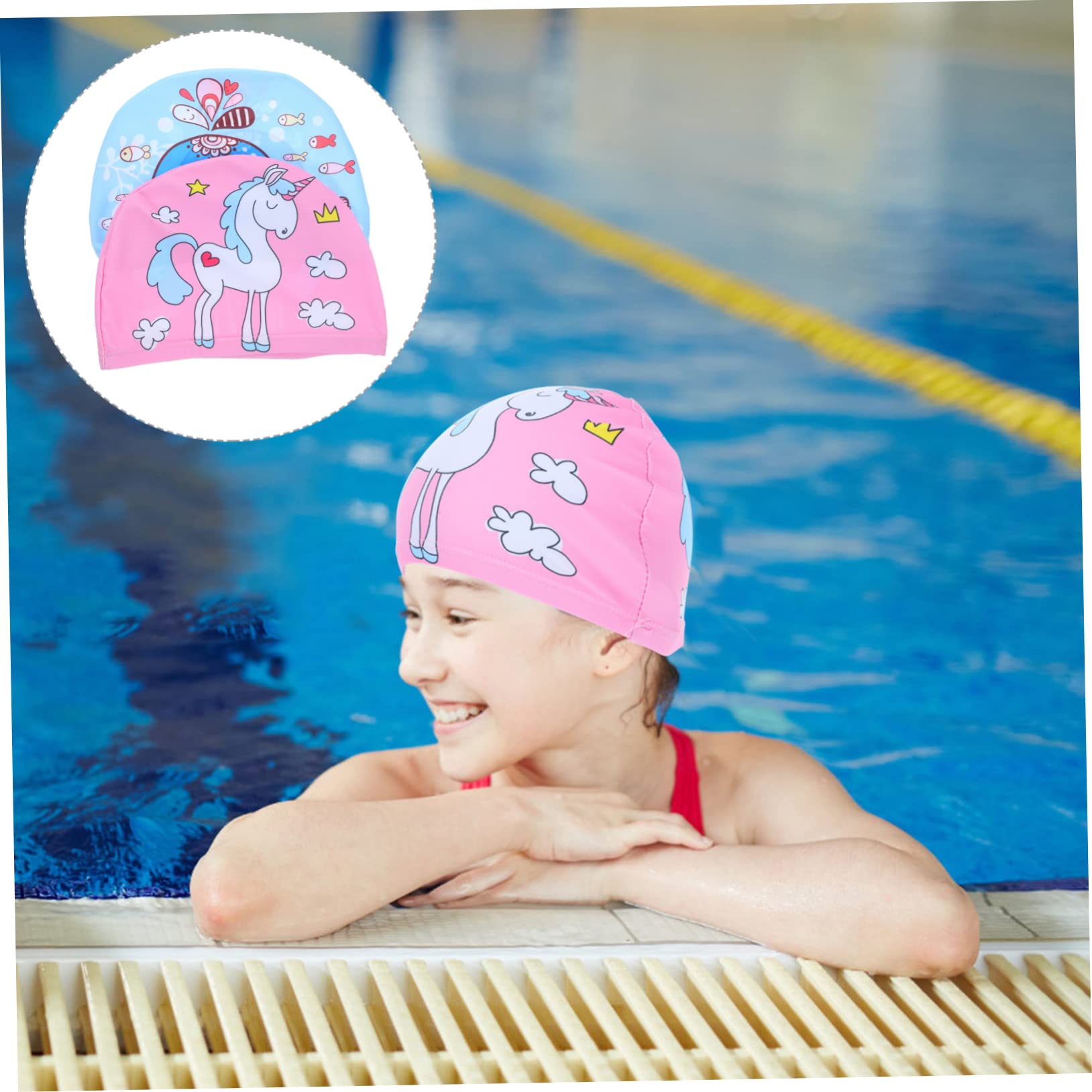 Yardwe Cuffia da Nuoto per Pannolino Cuffie da Nuoto Elastiche Piscina Cappello da Nuoto Galleggianti Cuffia da Nuoto Carina Cappello da Bagno Caps Poliestere