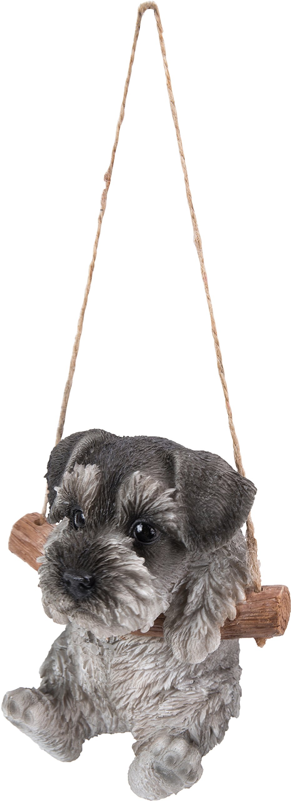 Hi-Line Gift Ltd. 87704-J Schnauzer Puppy - Estatua de jardín Colgante, 5 Pulgadas de Altura, Resina
