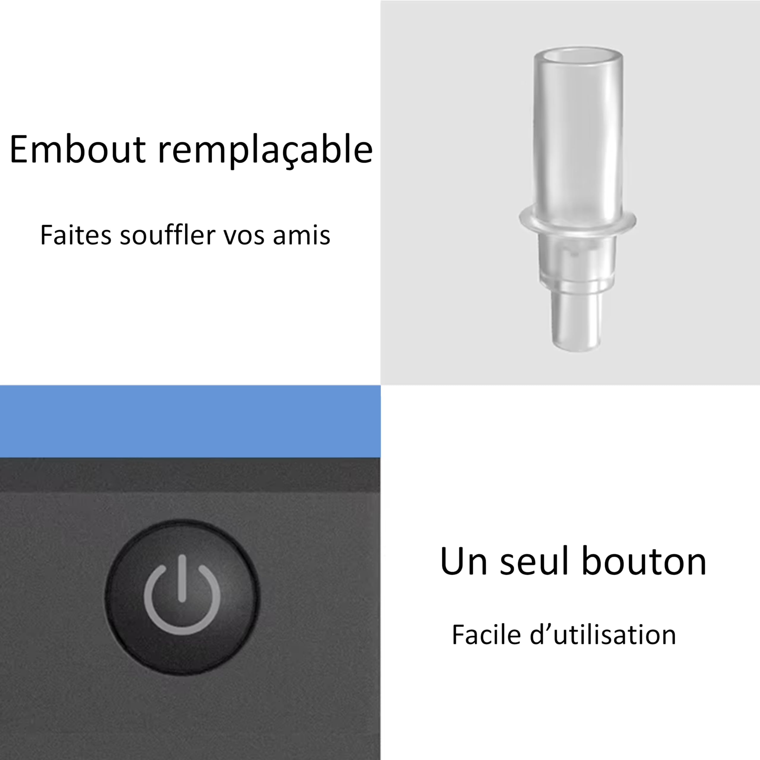 Lydsto Éthylotest Électronique Portable – Écran LCD – Haute Sensibilité – 5 Embouts Inclus – Noir