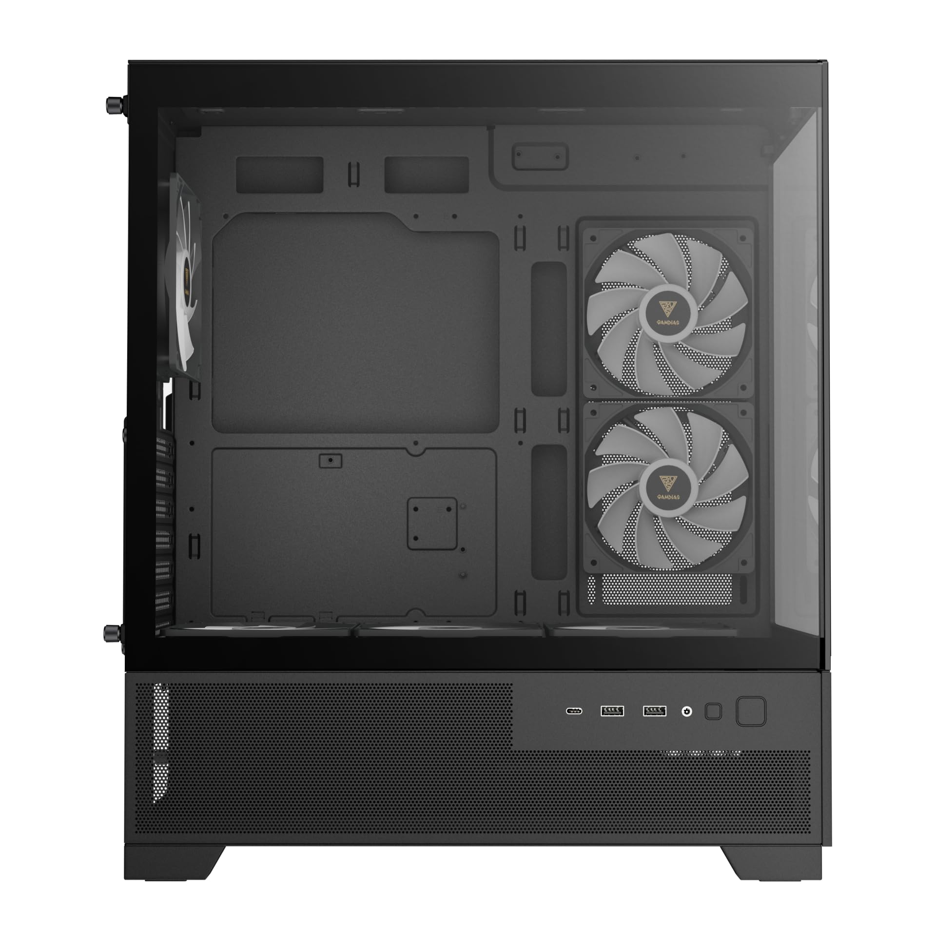 Gamdias AURA GC12 - Custodia per gamer, 6 ventole, colore: Nero