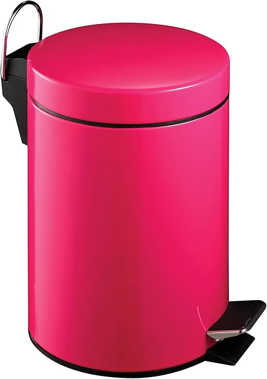 Premier Housewares 506420 Pedal Bin Hot Pink Kitchen Bin Stainless