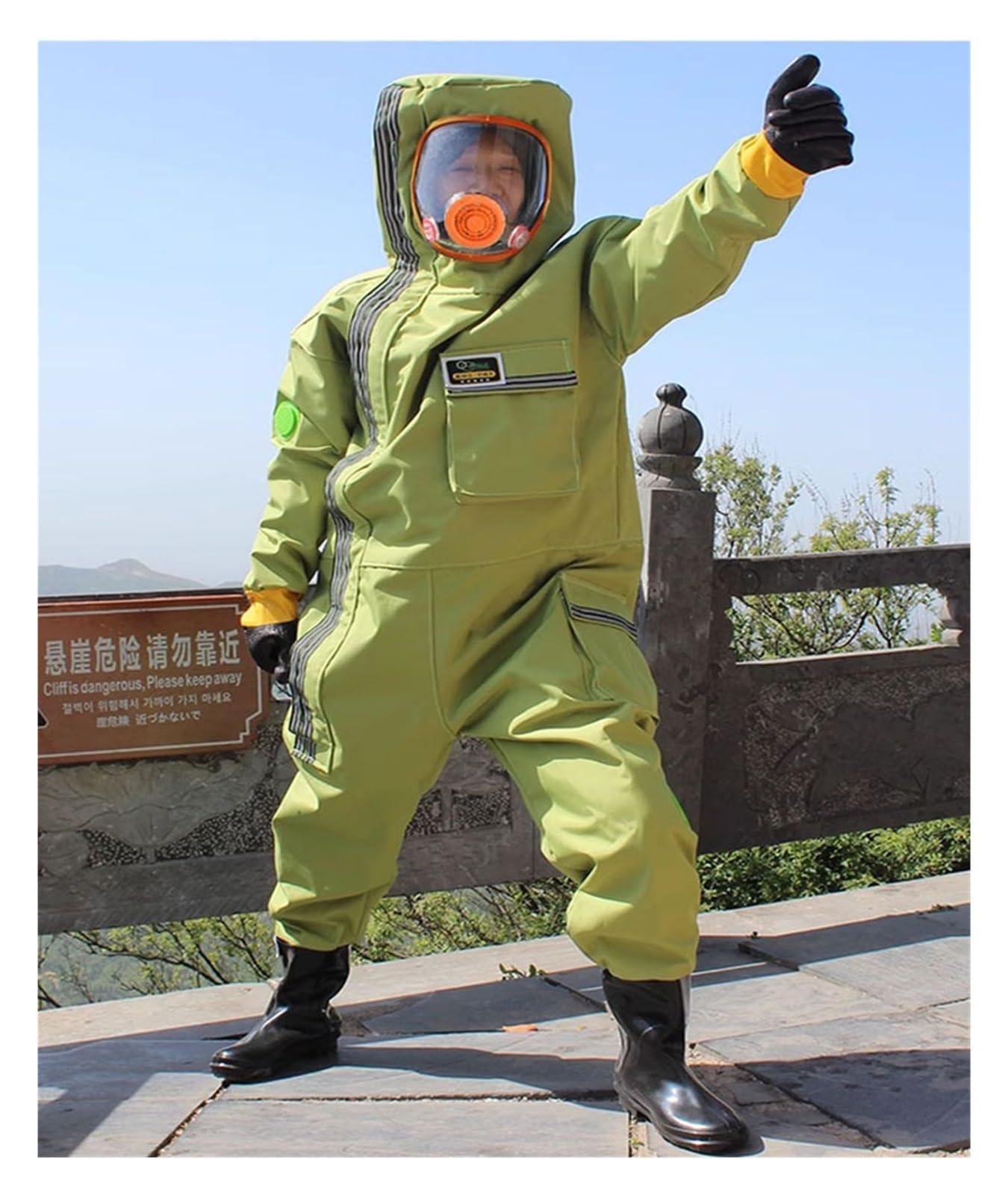 Imkeranzug, Wespenkleidung, Anti-Bienen-Verdickung, kompletter Satz atmungsaktiver, fannder Bienen, Anti-Hornissen-Anzug mit Ventilator, Imker-Ausrüstung, Werkzeug Imkereibedarf(Green,12V fan XXL)