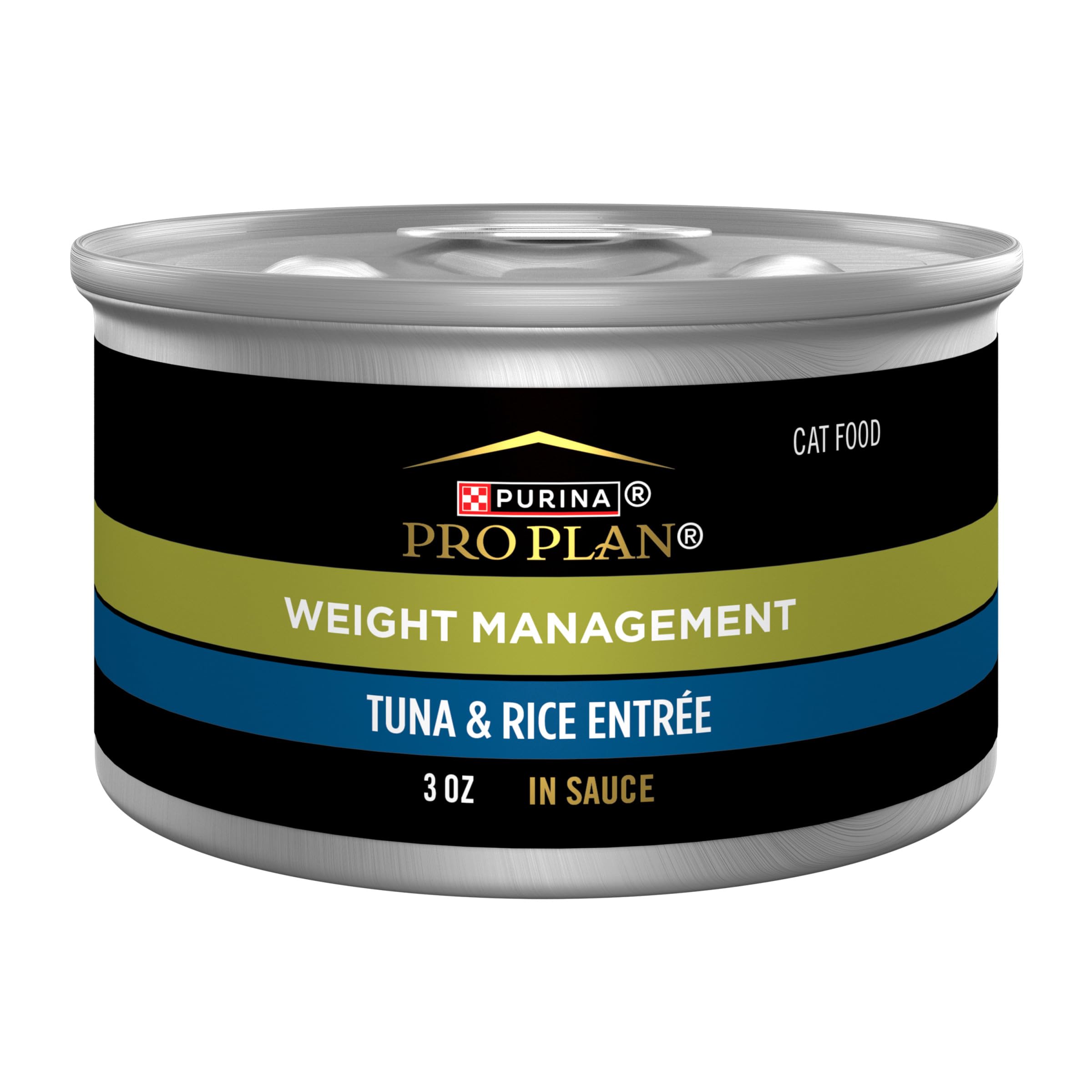 Purina Pro Plan Adult Weight Management Tuna and Rice Entree in Sauce High Protein Wet Cat Food - 3 oz. Can