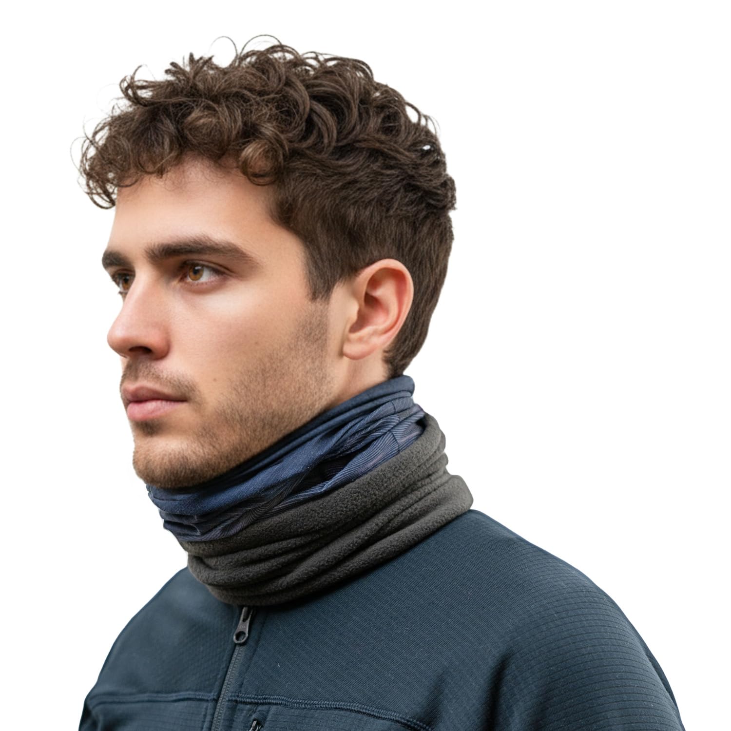 Polaina de cuello de invierno, máscara de esquí, medio pasamontañas, máscara facial transpirable para actividades en clima frío