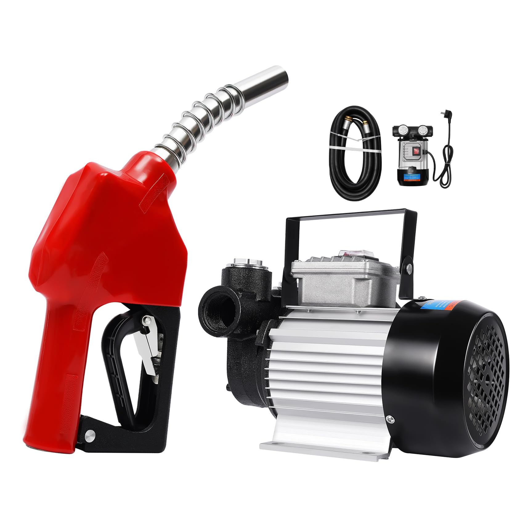 Bomba diésel 230 V/550 W 60L/min para diésel queroseno | Nivel profesional (230 V/550 W) Nivel de ruido <70 dB 2800 rpm Manejable y flexible (12 V), alcance de aspiración de 5 metros