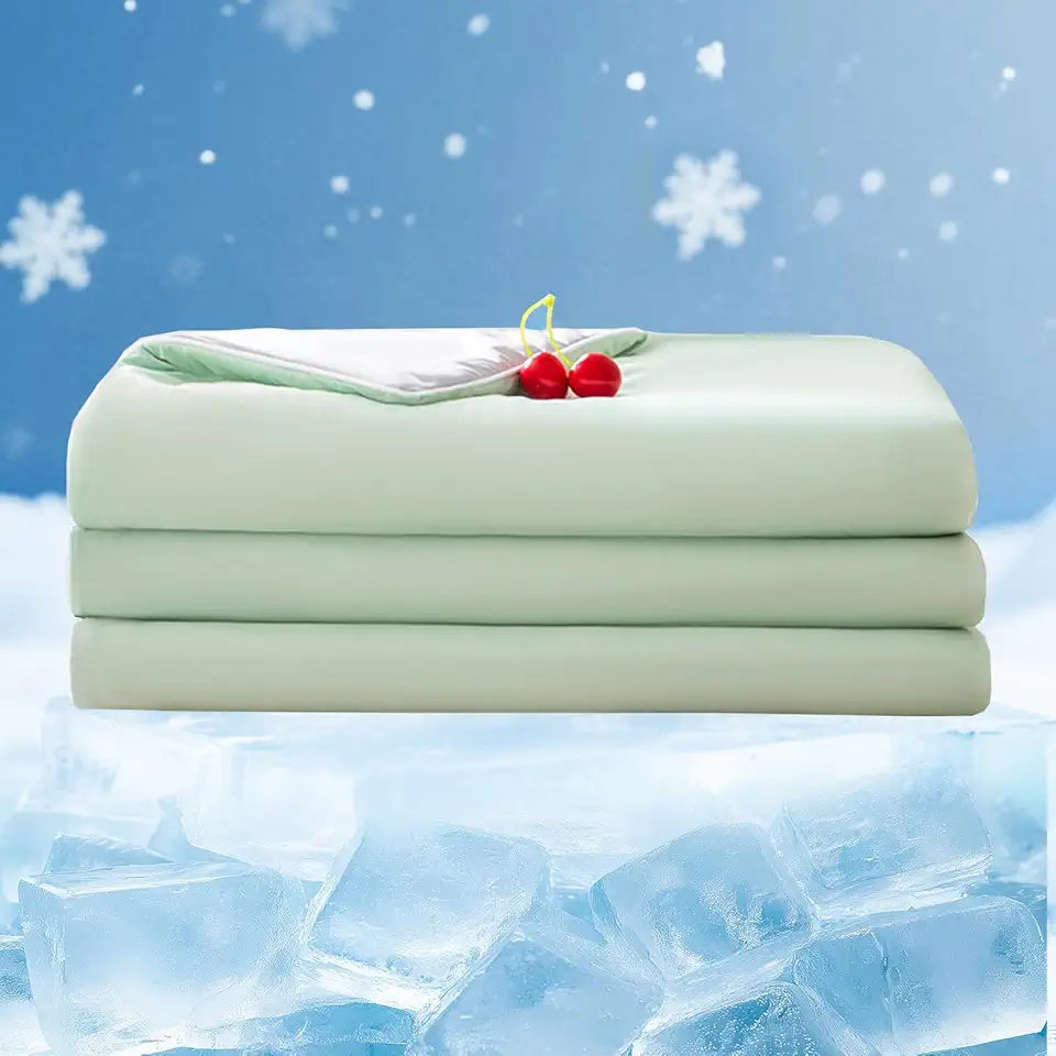 Edredom refrescante tamanho queen cobertor leve refrescante para dormir quente roupa de cama de verão para se manter fresco para suores noturnos - colcha macia e respirável (188 × 224 cm