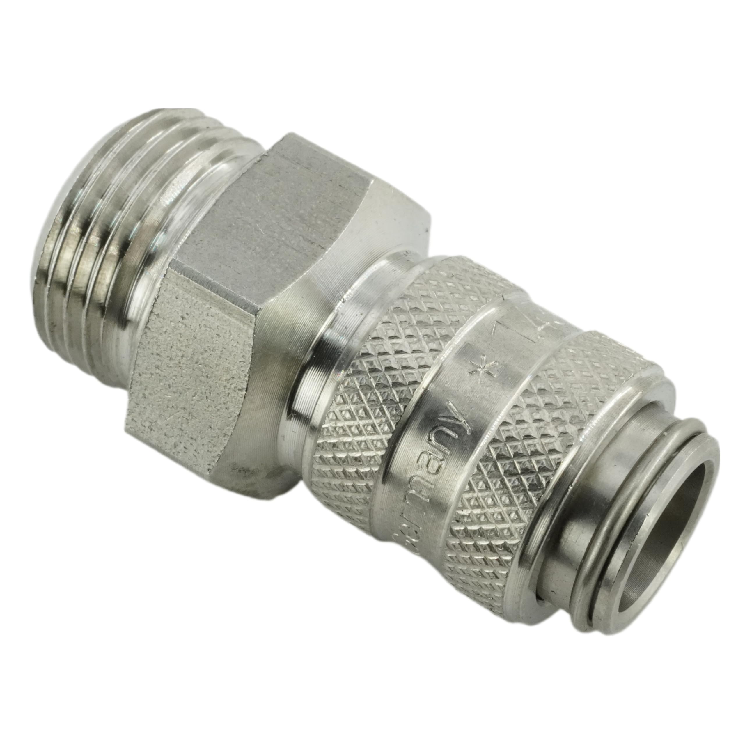 Druckluftkuplung NW 5 mit Außengewinde (Edelstahl - G 1/8")