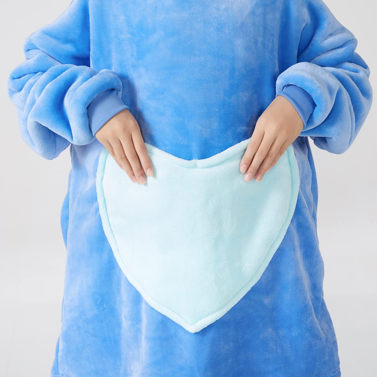 Unisex Animal Wearable Hoodie Blanket,Snuggly Blanket with Sleeves, Comfy Warm Sweatshirt with Pocket,for Kids - Image 3