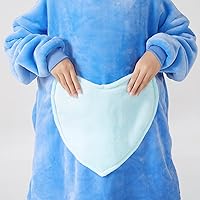 Vista 3 de Manta con capucha unisex de animales, manta cómoda y cálida con bolsillo, para niños