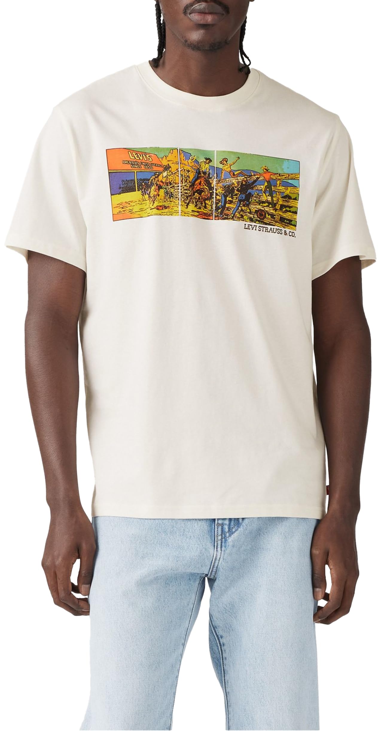 Levi's Ss Relaxed Fit Tee Archival Rodeo Egret, Archival Rodeo Egret, L