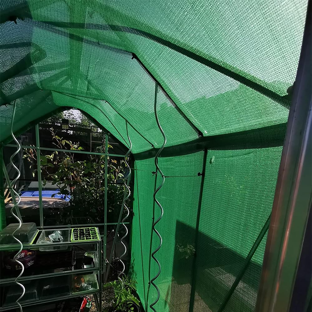 Red de sombra para exteriores, 60 % de protección UV, viento y malla antiprivacidad, para balcón, terraza, pérgola, camping, césped, verde, 5 x 6 m