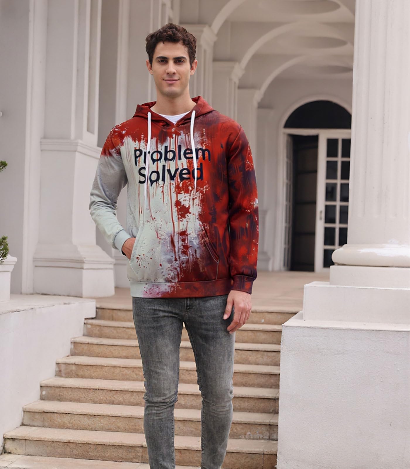 Goodstoworld Felpa con cappuccio 3D con stampa grafica e tasche, taglie S-3XL