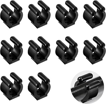 10pcs Fixed Fishing Rod Clips, Durable Pole Brackets for Fishing Rod Holder