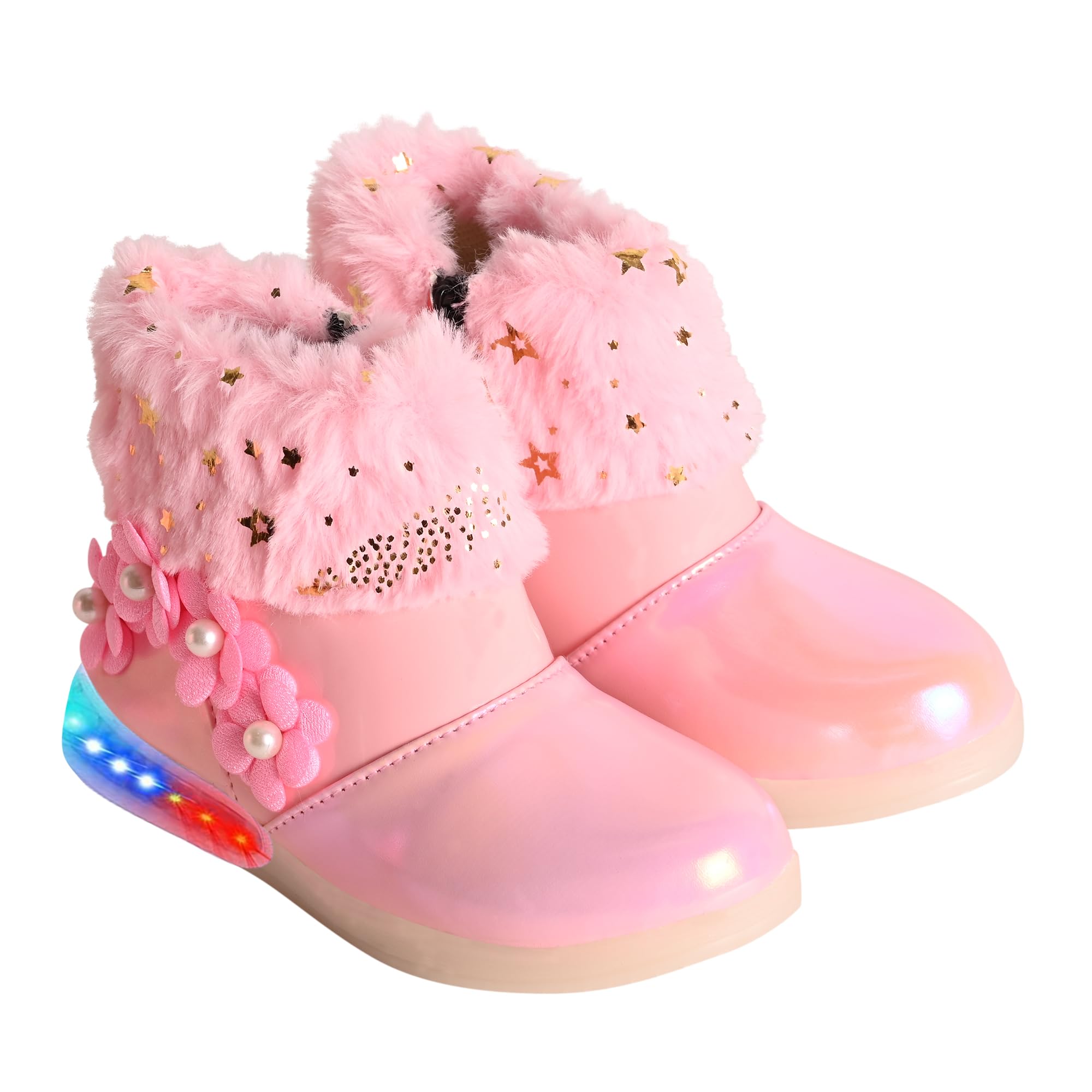 CHUCKIES Kids Latest Stylish Casual LED Boots for Girls (Pair of 1) (Pink-Shine, Numeric_7) (B0CG2N1VTC) Amazon Price History, Amazon Price Tracker