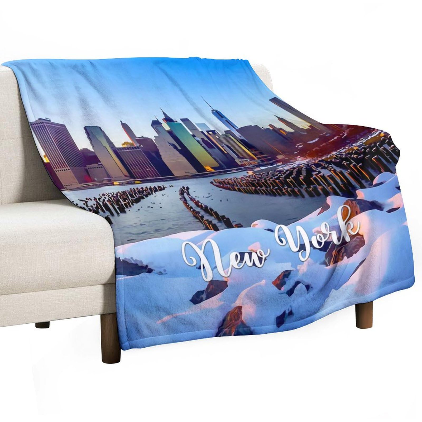 Couverture douce Skyline 152x203 cm cadeau idéal pour fils et petit ami