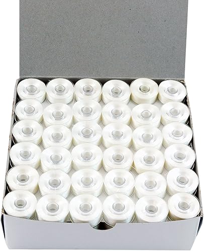 Miniatura 9 de Threadart Bobinas para bordar preenrolladas, 144 unidades por caja, cartón negro, estilo L, 8 opciones disponibles