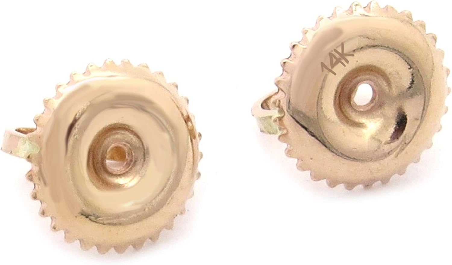 Dazzlingrock Collection Screw Back Earring Backings Only 2 Pcs Included (Diameter 4.65mm), 14K Solid Yellow Gold