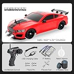 Voiture de télécommande RC Échelle de la voiture 1 :16 4WD 18KM/H Véhicule modèle haute vitesse 2.4GHz LED Lights Spray caoutchouc Pneu Racing Sport Jouet pour Adultes Garçons Filles Enfants Cadeau 2Pcs Batteries rechargeables