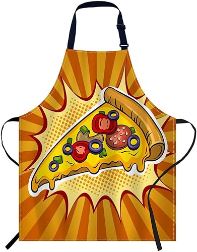 oFloral Delantal para cocina casera 005, Pizza