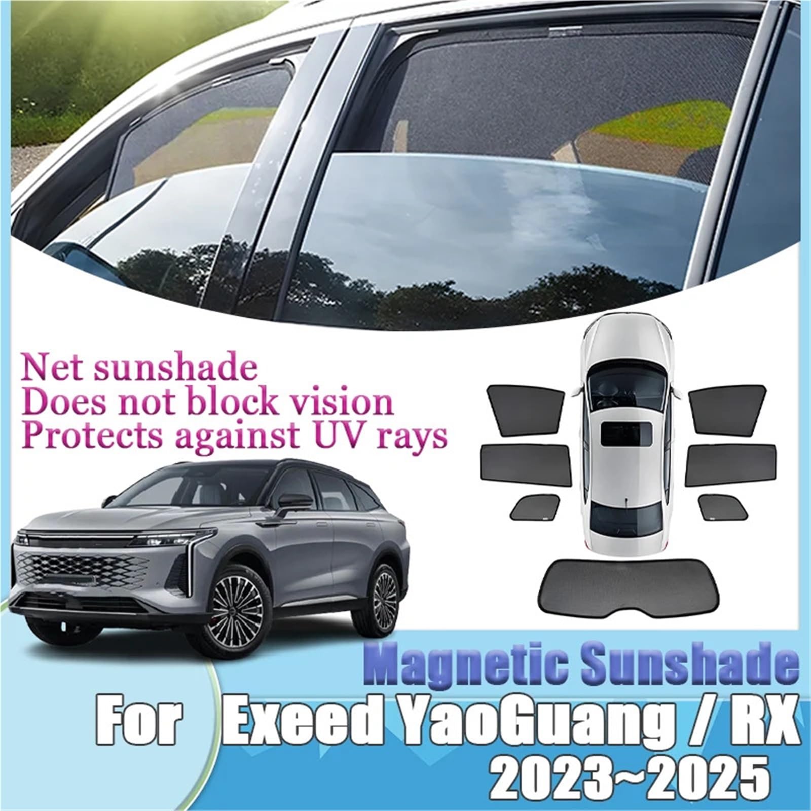 Zaslony Dzielace Samochód Exeed Yaoguang RX Omoda C9 Magnetic