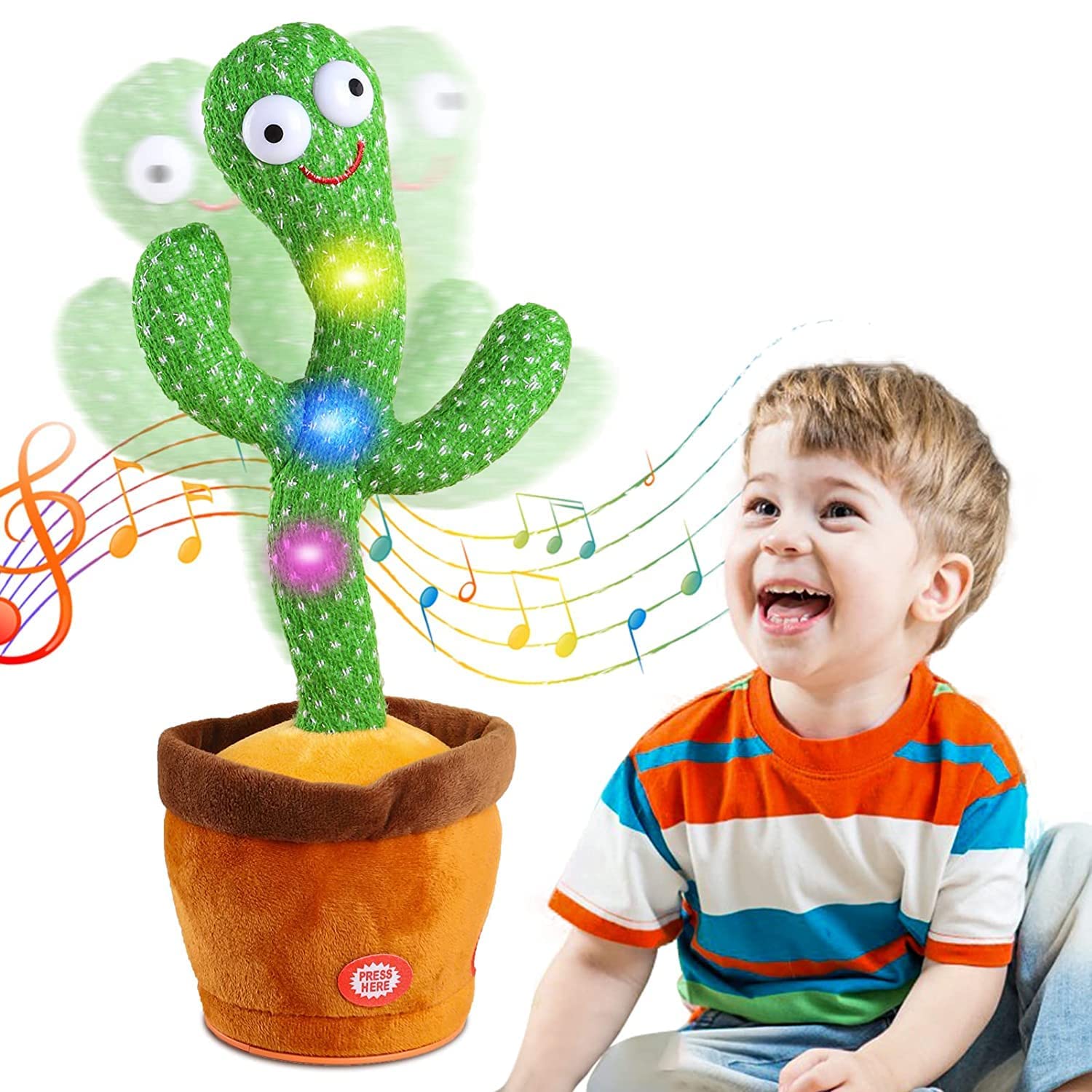 VE Talking Cactus for Boys Girls,Dancing Singing Talking Recording Mimic Repeating What You Say Cactus Toy with 120 English Songs Electronic Light Up Plush Cactus (B0B7JZGBYJ) Amazon Price History, Amazon Price Tracker
