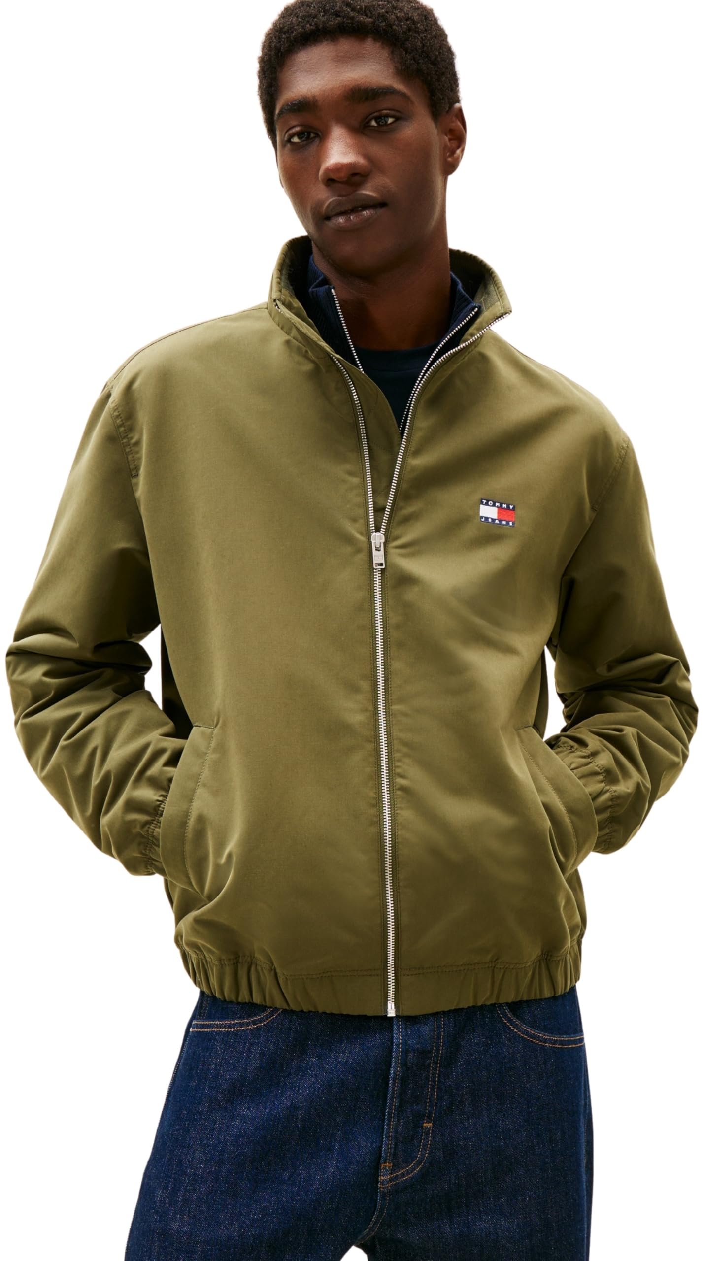 Tommy Jeans Men's TJM Essential Jacket Ext Dm0Dm22720, Green (Dark Greenery), XL