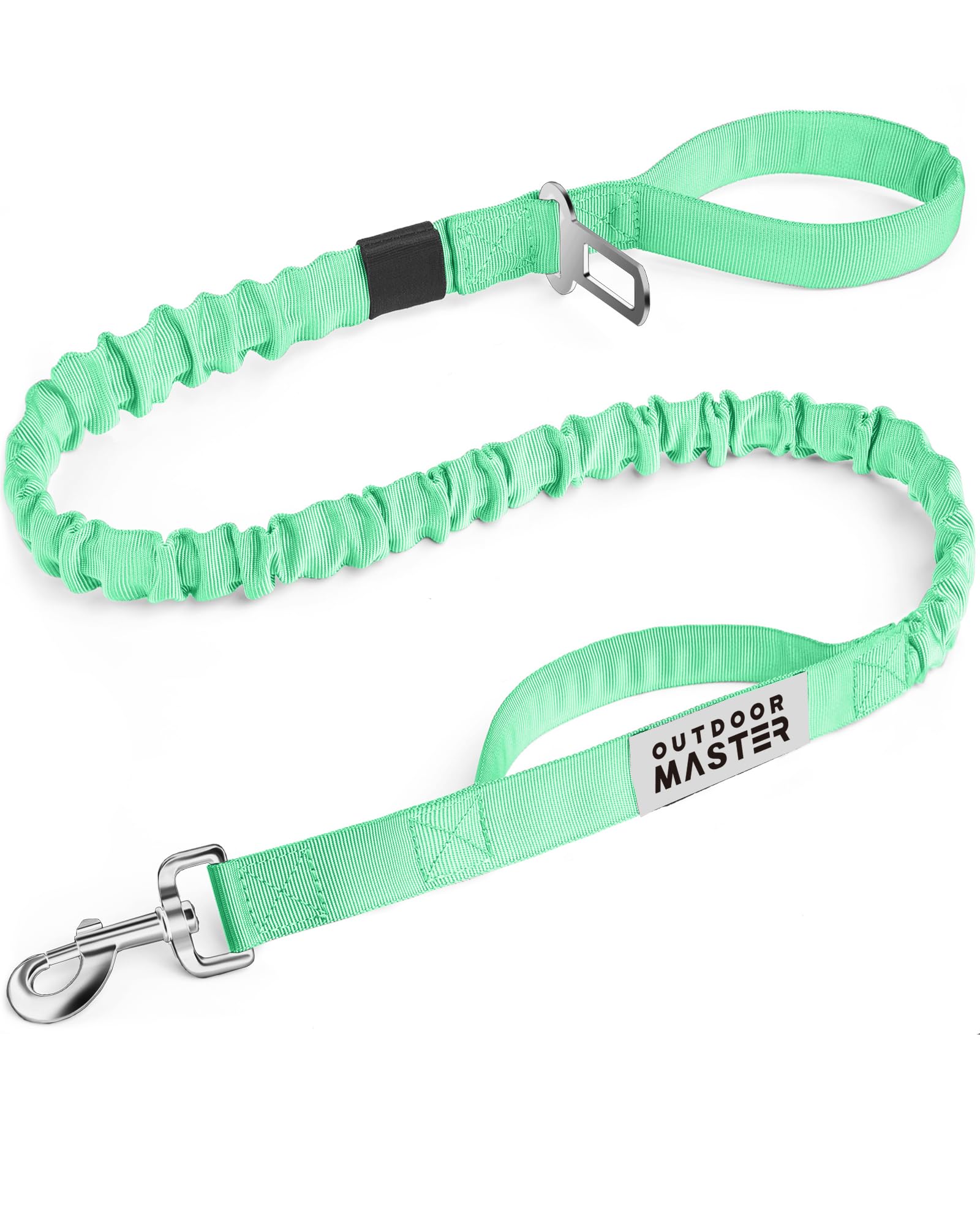 Laisse élastique pour chiens anti-traction OutdoorMaster - Laisse de dressage robuste avec 2 poignées