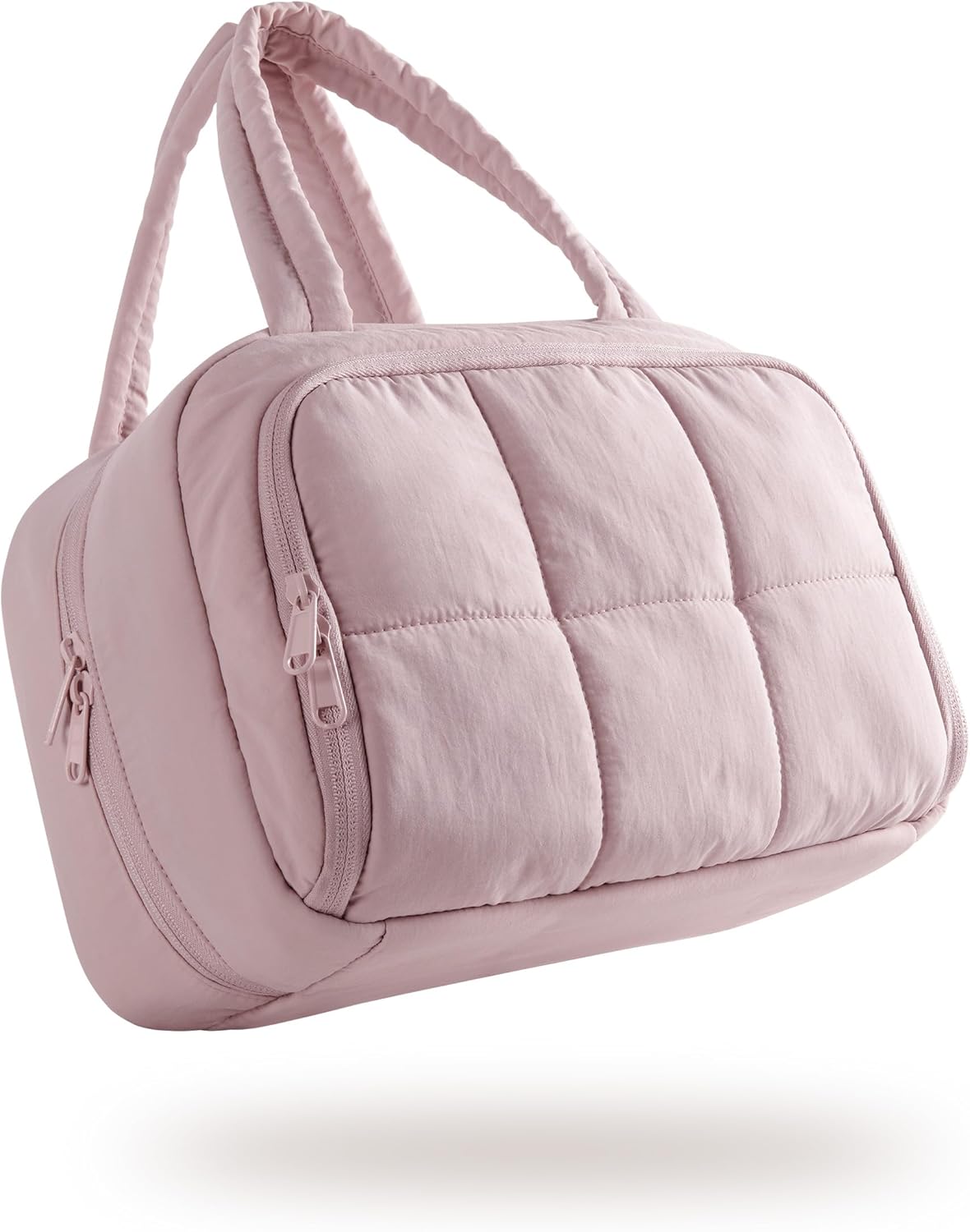 Travel Toiletry Bag for Women with Hanging Hook, Water Resistant Puffy Makeup Organizer with Leak Proof Pockets for Toiletries and Cosmetics - Pink (Bag Only) - Image 8