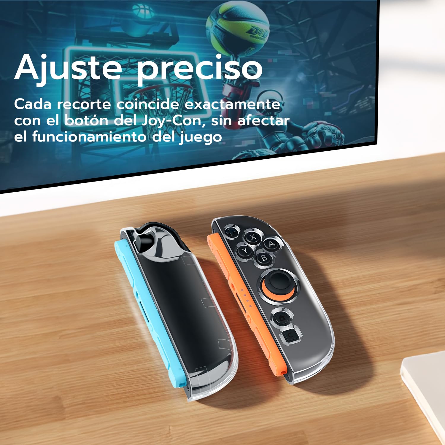Mcbazel Funda Protectora Transparente de TPU para Nintendo Switch 2 Joy-con, Funda Transparente Resistente Compatible con Nintendo Switch 2 Joy-con