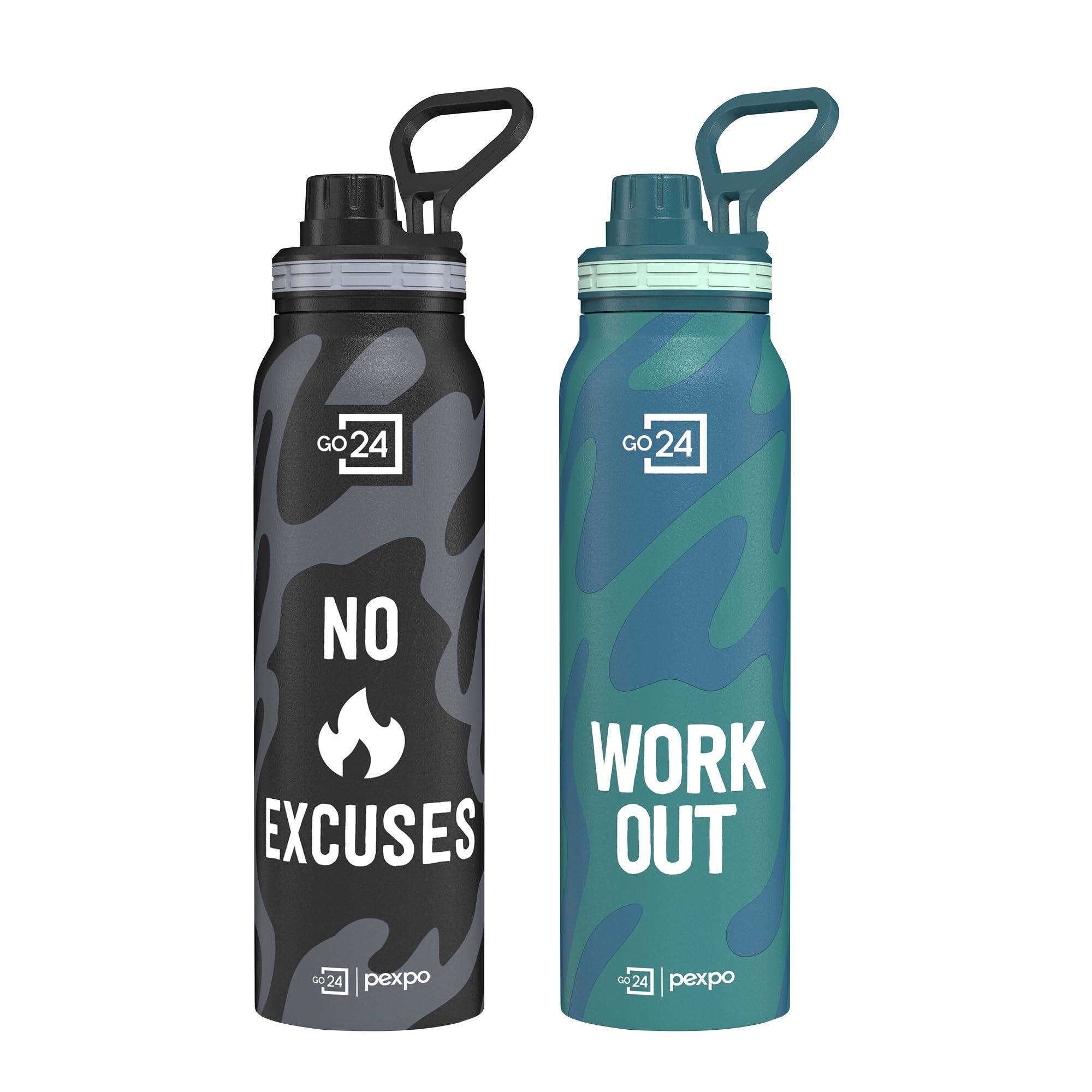 Go24 pexpo Stainless Steel Water Bottle 1 Litre, 3 Layer Vacuum Insulated — Amazon image 13