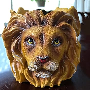 ライオン セラミック ポット 鉢植え ビンテージ 一点もの 希少品 植木鉢 Amazon.co.jp: 植木鉢ライオン樹脂植木鉢、かわいい動物の形を