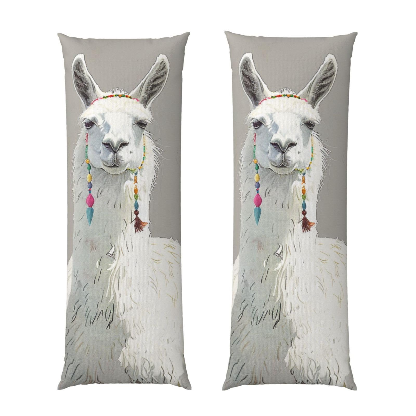 Body Pillow Cover 20x54 Inch, Llama print Print Long Lumbar Pillow Case with Zipper Long Body Pillowcase Decorative for Bed Sofa Bedroom