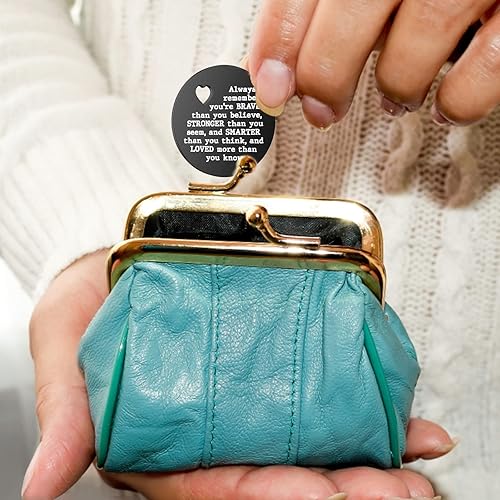 Miniatura 4 de Ficha de abrazo de bolsillo de doble cara Always Remember You are Braver Than You Believe Token Thinking of You Love Card Gift Inspiración Regalo de