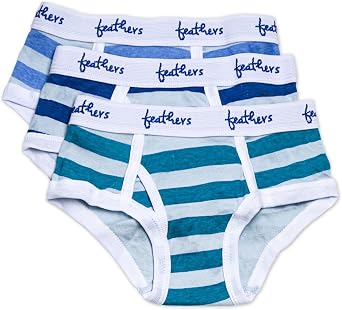 Feathers Boys Multi Stripe Snug Fit Tagless Briefs Underwear - 3/Pack