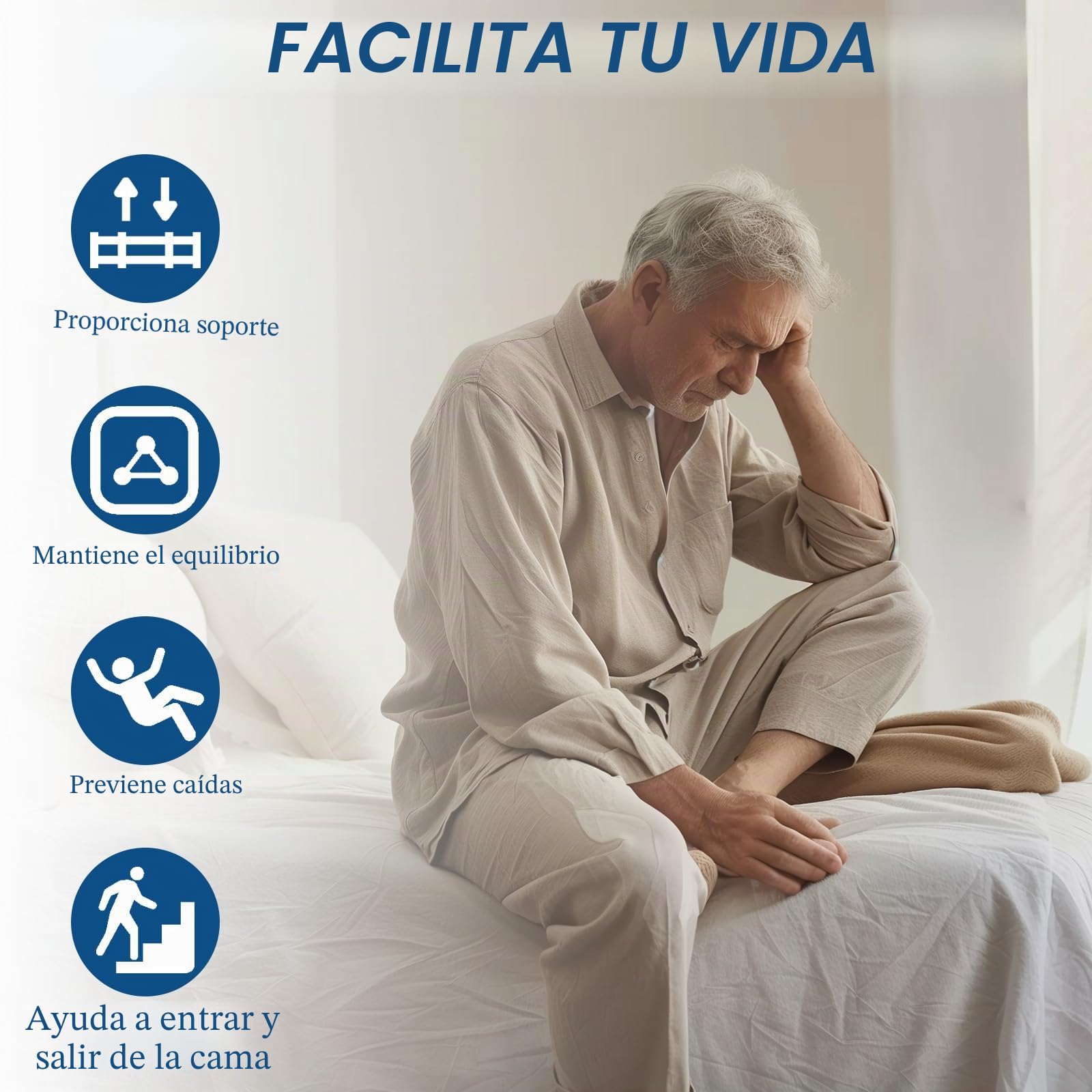 Escalón de bañera con asa, ayuda para personas mayores y discapacitados, 5 velocidades, altura regulable, 2 niveles, capacidad de carga de hasta 136 kg, taburete con mango reposapiés para cama, cocina