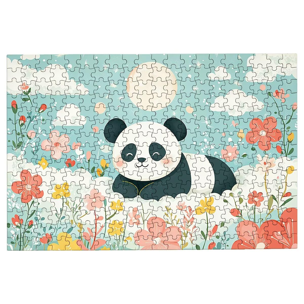 Puzzle 2000 sztuk dla dorosłych kwiat, Panda Puzzle 2000 sztuk dla dorosłych, drewniane puzzle z pudełkiem na prezent rozmiar 99x70cm, wyzwanie puzzle dla całej rodziny, prezent dla kobiety-1498