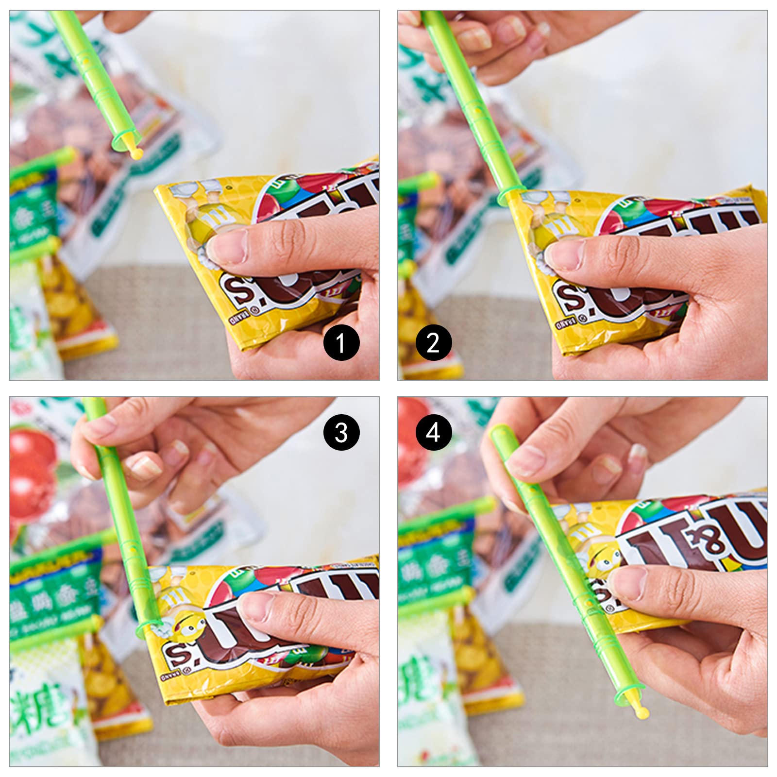 Clips Selladores Para Bolsas - Pack De 4 (Con Pico Vertedor)