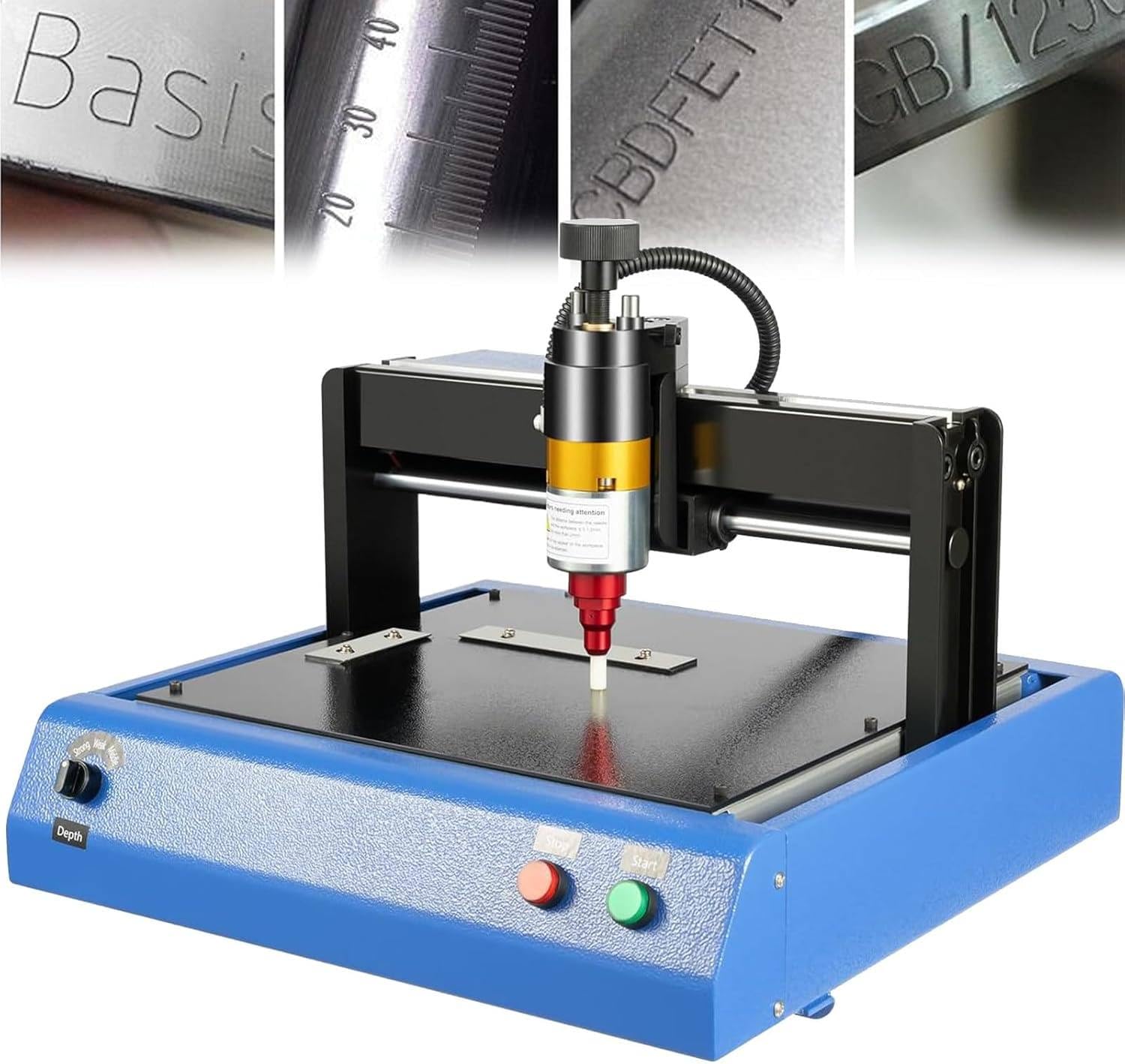 XUXIAO Engraving Machine Tools, 2in/s Tag Nameplate Marking Engraver, with USB Flash Disk, Steel Plate Engraving Machine, for Metal Tags, Nameplates, Steel Signs 200 * 150MM