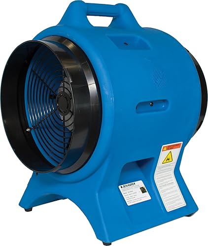 Schaefer VAF3000A Ventilador industrial de espacio confinado de 12 pulgadas de diámetro, 115 V, 50/60 Hz, ventilador de escape axial de alta