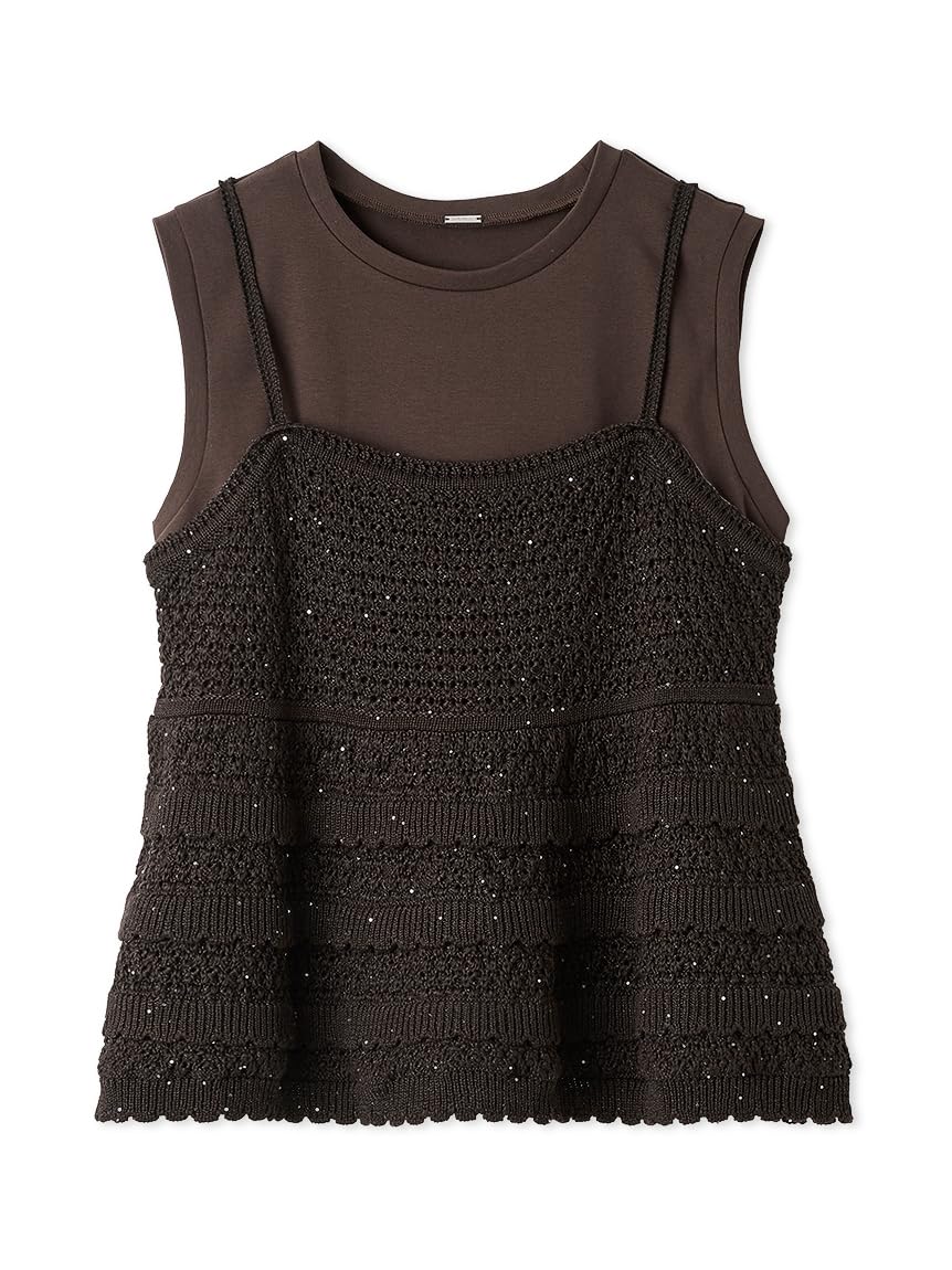Amazon | [ミラオーウェン] 【ウォッシャブル】クロシェニットキャミ