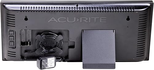 Miniatura 4 de AcuRite 76100M Reloj LED de gran tamaño con temperatura interior, fecha y soporte plegable de 18 pulgadas, color azul