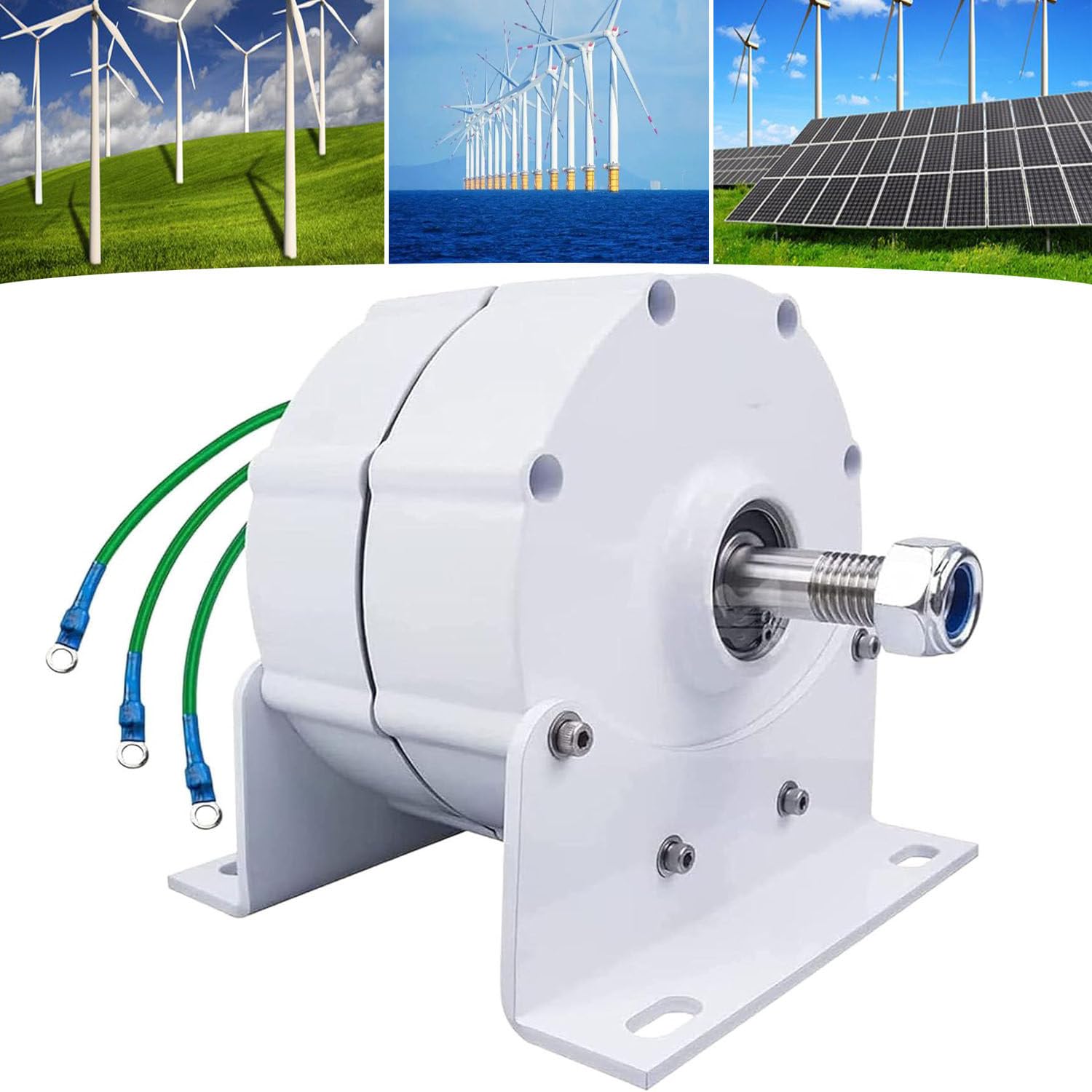 Alternatore Trifase, Alternatori Senza Ingranaggi per Turbine Eoliche, Generatore a Magnete Permanente a Basso Numero Di Giri, Generatore Di Motore Elettrico 12v 24v 48v,10000W-24V