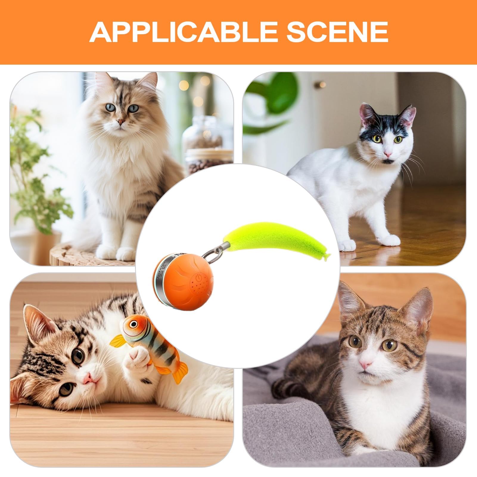 Juguetes para Gatos， Juguete Inteligente for Gatos con Bolas for Perros, Juegos automáticos de Interior Luces for Mascotas pequeñas, Medianas y Grandes
